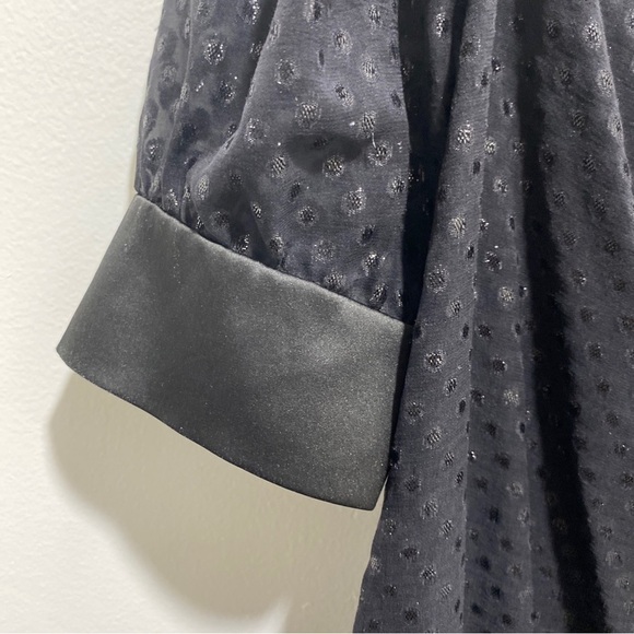 Diane Von Furstenberg Miki Silk Metallic Blouse Top Size 2 🌟 - Picture 4 of 6